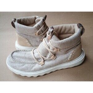 Hey Dude Women's Size 9 Reyes Heathered Ivory Boots Chukka Shoes Tan Neutral